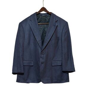 Y2K Polo Ralph Lauren Silk Blend Jacket 43 SHORT Blazer Houndstooth Lightweight